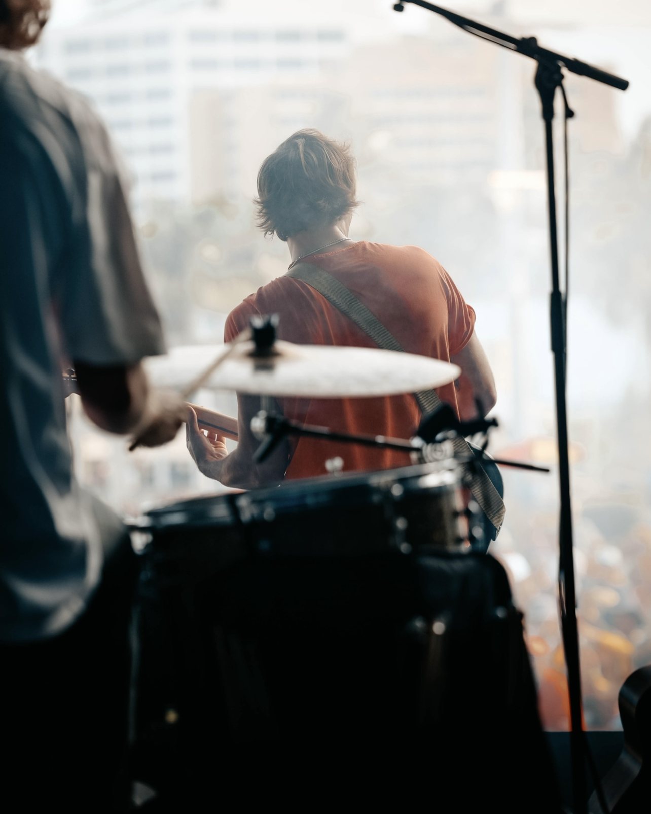 The view from behind the drums at SunFest